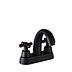4" Dual Cross Handle Basin Mixer Black Matte Finish